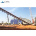 Prefabricated large span space frame structure dome roof for clinker storage additive storage shed